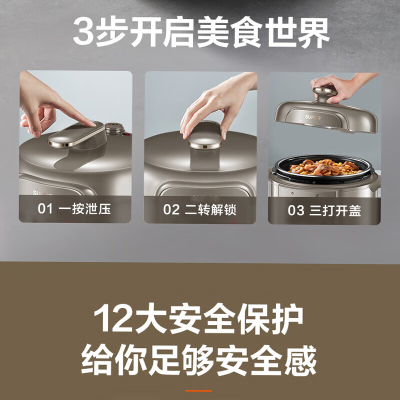 苏泊尔SY-50YC16智能电压力锅高清大图