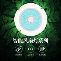 华艺北欧卧室吸顶灯风扇智能遥控隐形静音电扇led吸顶灯客厅餐厅家用简约现代创意