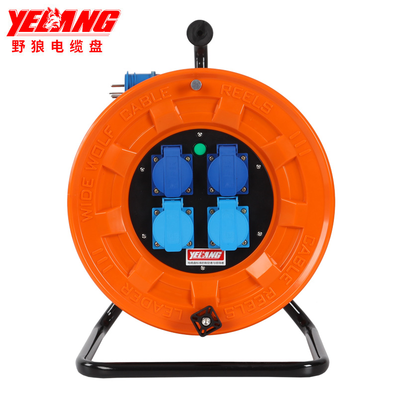 野狼220V三角架电缆盘电源盘带线3*4*50米国标防水盖插座YL-S33YS-1150高清大图