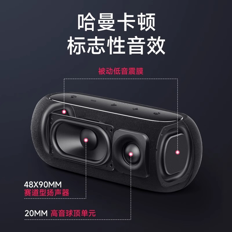 哈曼卡顿LUNA桌面蓝牙音响-灰色高清大图