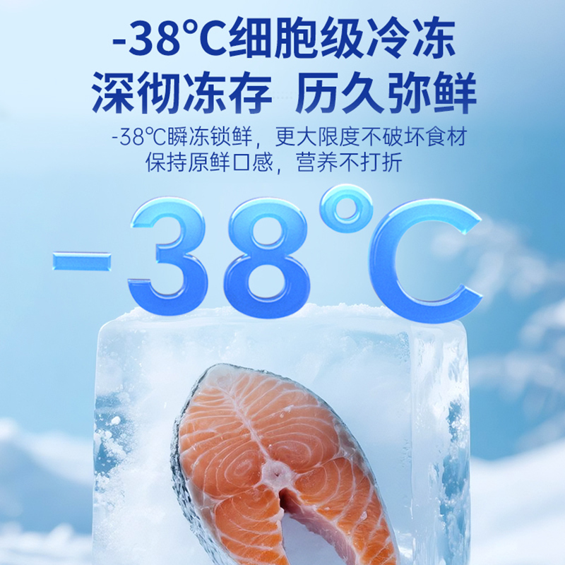 澳柯玛顶开门商用大容量625升卧式冷柜BC/BD-625AYYS -38度低温合金内胆冰柜高清大图