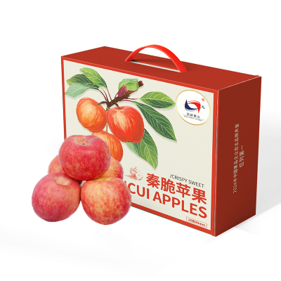 陕西延安洛川新品种秦脆苹果 16枚90mm大果