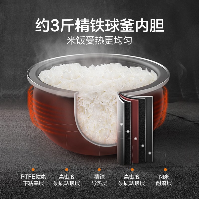 苏泊尔 ZMD安心系列 4L电饭煲精铁球釜内胆 SF40HC32(规格:个)高清大图