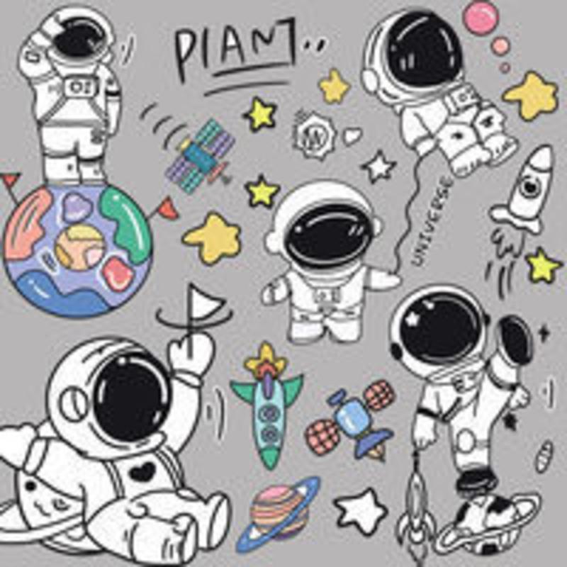 卡通nasa宇航员行李箱贴纸笔记本电脑ipad壳旅行箱拉杆箱装饰贴画卡通