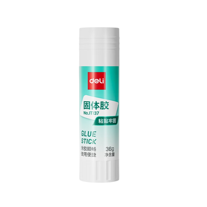 得力(deli)36g高粘PVA固体胶水 速干可水洗胶棒 DIY手工粘胶学生文具 单支凑单 办公用品 JT137