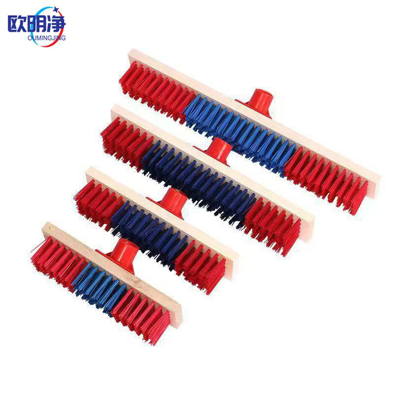 欧明净 长柄木质地刷 25cm 把高清大图