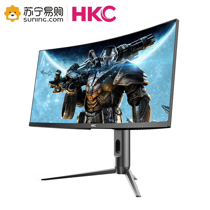 HKC C349U 34英寸电脑显示器21:9带鱼屏准4K电脑显示屏2K曲面电竞高清大图
