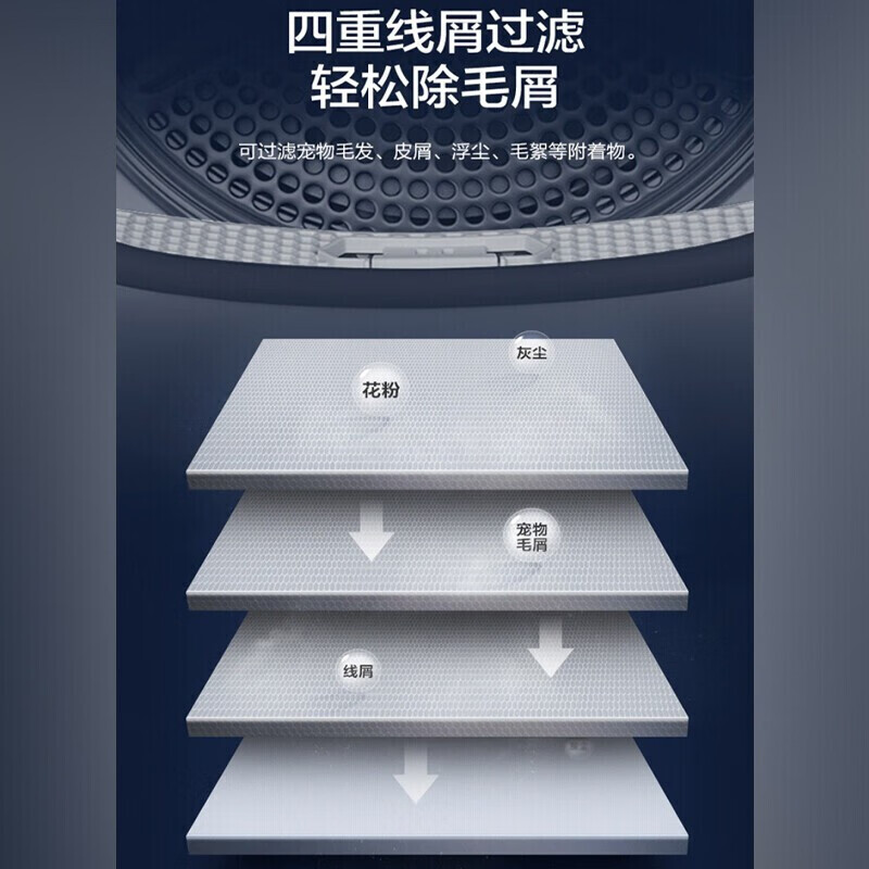 Haier海尔干衣机 双擎热泵烘干机 10公斤家用超薄大容量 1:1正反转全时智能风除菌除螨速热微蒸汽空气洗专属护理高清大图