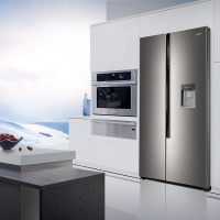 Haier/海尔 536升外取水超薄对开门冰箱 大容量家用双开门电冰箱变频风冷无霜 BCD-536WDEAU1