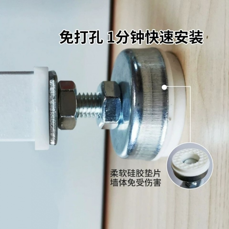 儿童安全窗户防护栏免打孔隐形防盗窗高层阳台飘窗防护网家用自装 高度50