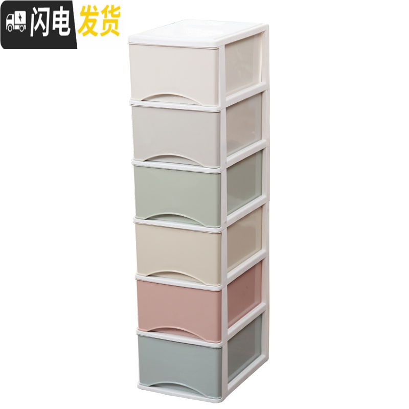 三维工匠办公桌面收纳盒简约小抽屉式塑料桌上文件杂物储物箱化妆品收纳柜高清大图