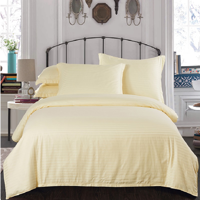 米黄色三件套 加厚三件套 纯棉三件套 1.2m(被套:170*230cm床单:180*240cm枕套:55*85cm)高清大图