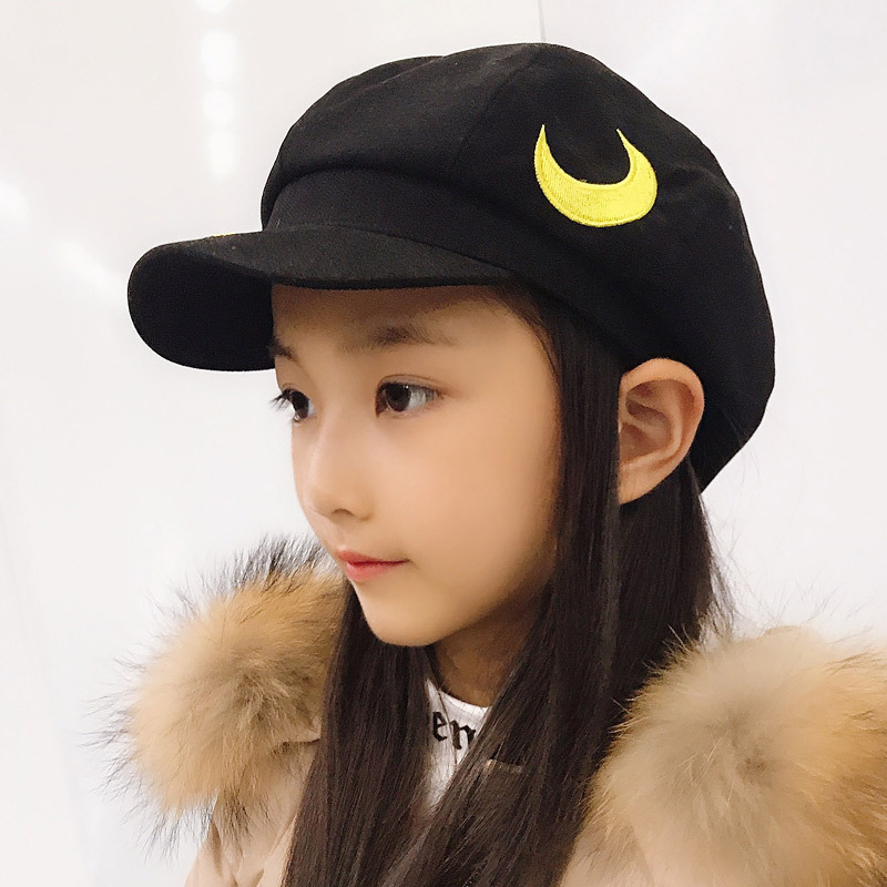 盛世尼曼秋季新款儿童贝雷帽子潮韩版女宝宝八角帽英伦风洋气画家帽