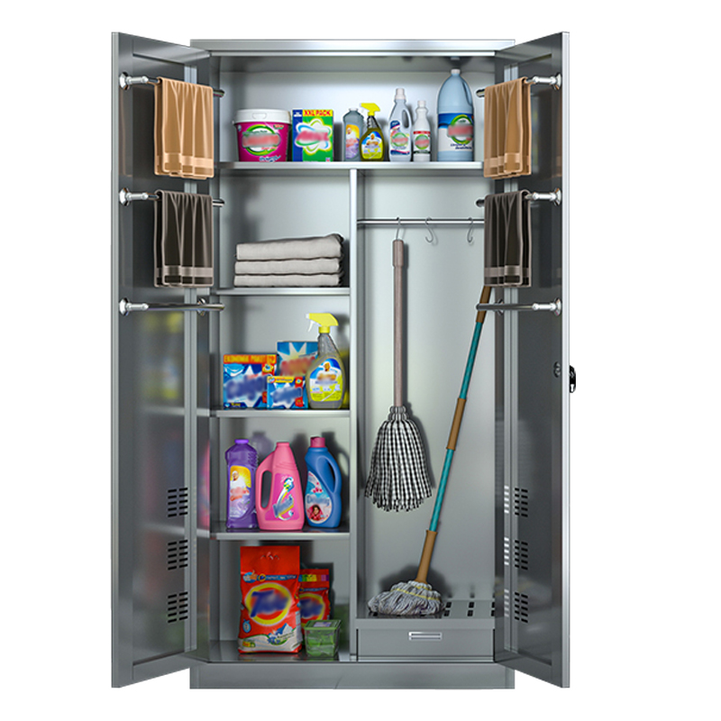 翼澜 不锈钢清洁柜 五格 台高清大图