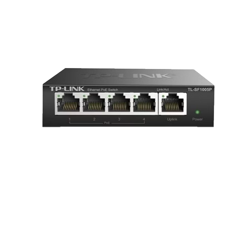 TP-LINK 5口百兆POE交换机4FE(PoE)+1FE TL-SF1005P 单位:台高清大图