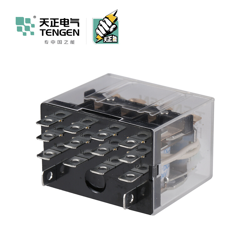 天正电气 HH6 P 小型 4C/O 带灯 10A 24VDC 03050010220 中间继电器