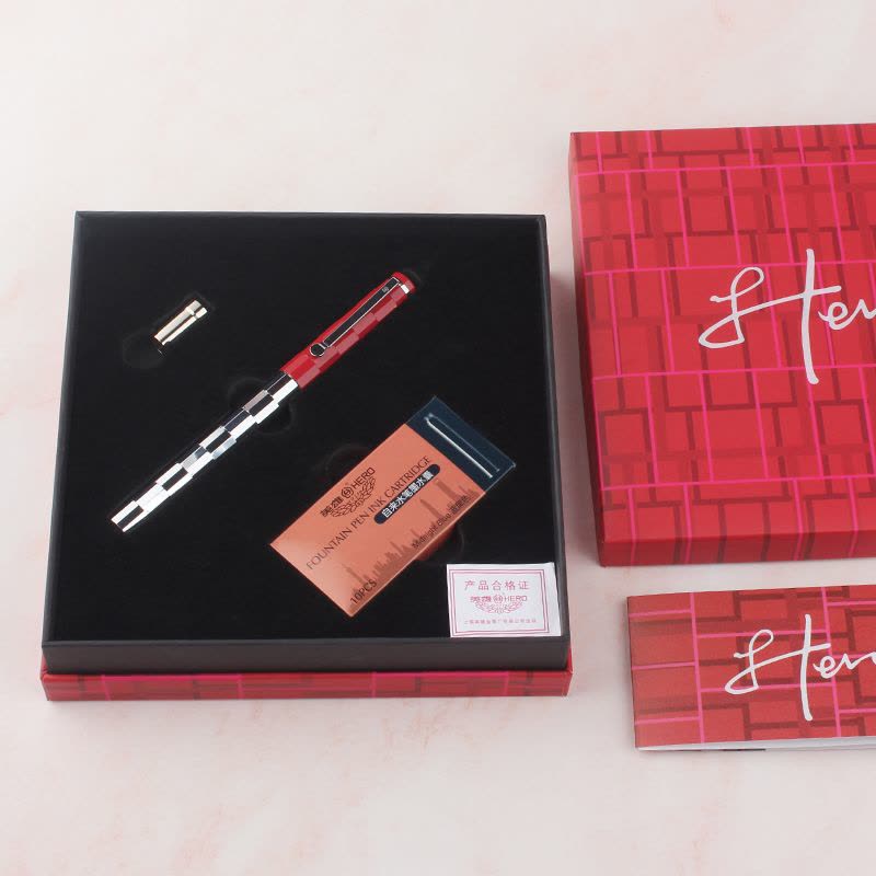 HERO/英雄钢笔简约墨水笔礼盒套装 女男士礼物送礼商务办公学生可定制logo图片