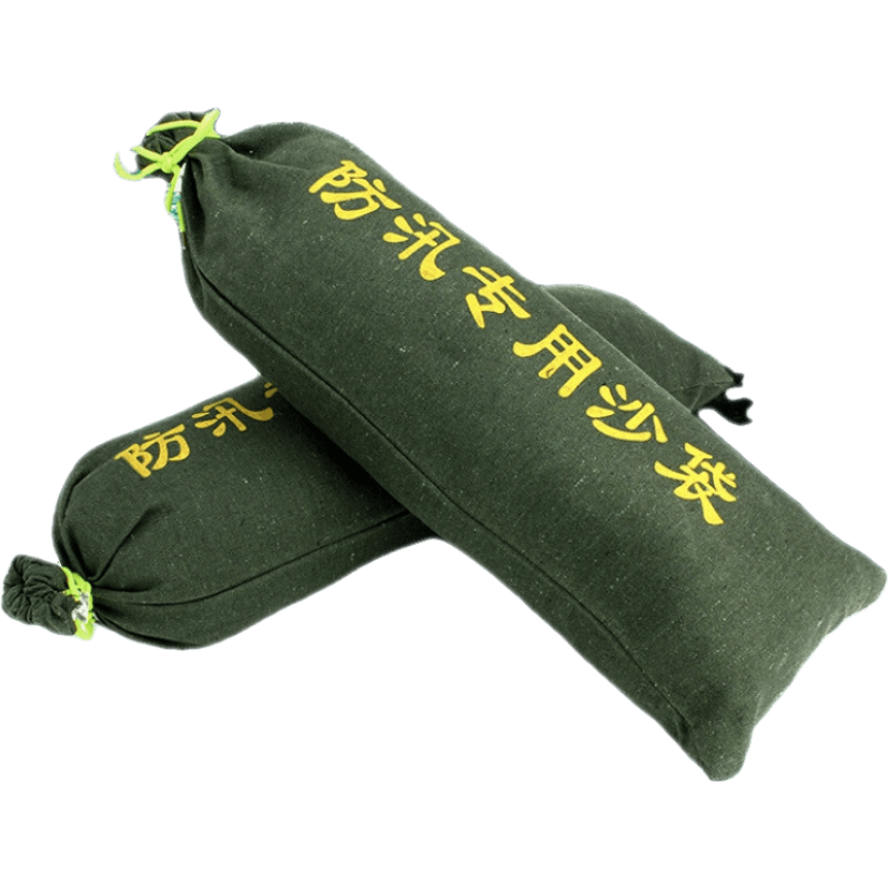 物业应急堵水抽绳30*70加厚帆布防洪沙袋 有机硅防汛沙袋高清大图