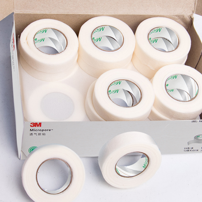 3M医用透明透气纸胶带PE网纹易撕 双眼皮贴纸胶带1530c-0透气胶贴 /一卷
