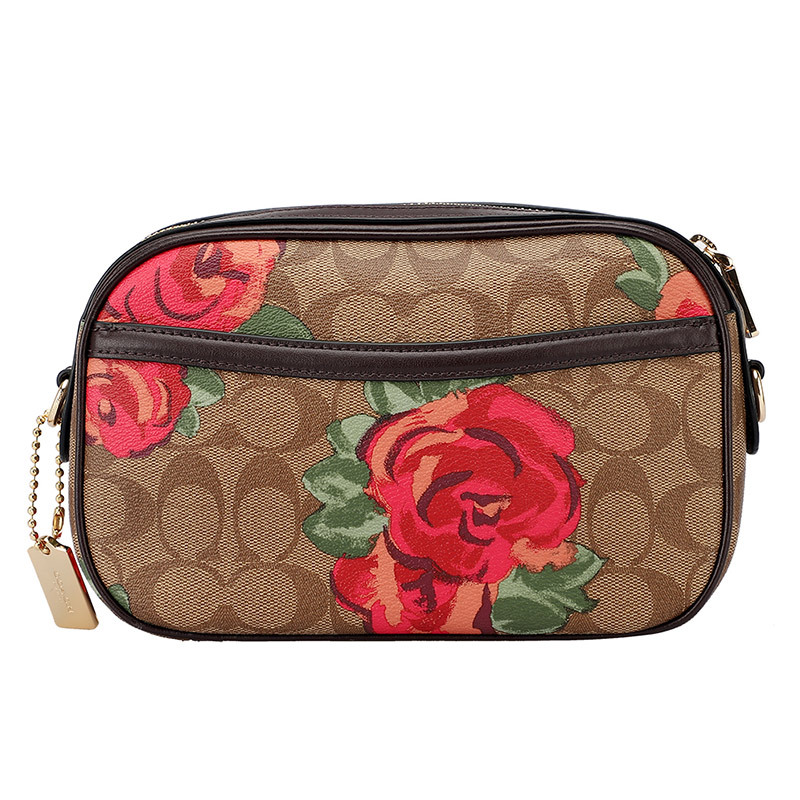COACH 蔻驰 女斜挎包 女士PVC单肩斜挎包