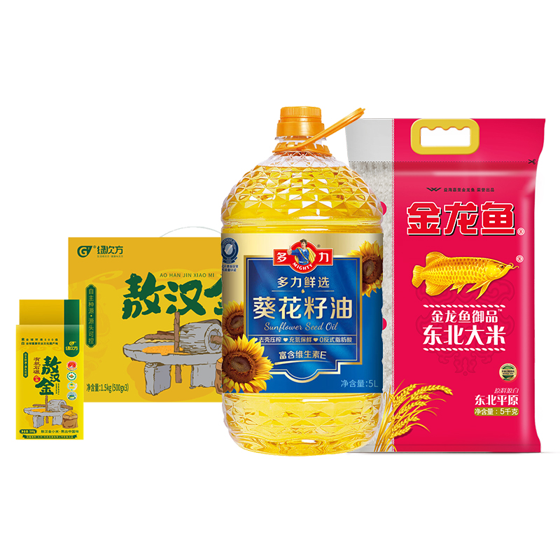 多力/金龙鱼/绿次方 粮油组合B(5L+6.5kg)HC