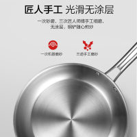 爱仕达（ASD）煎锅 28cm不锈钢煎锅 磁通煎锅 煎蛋煎饼牛排煎锅JS28A1WG