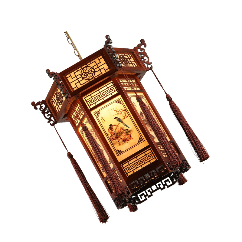 赞属 仿古中式六角宫灯 58*60CM 个高清大图