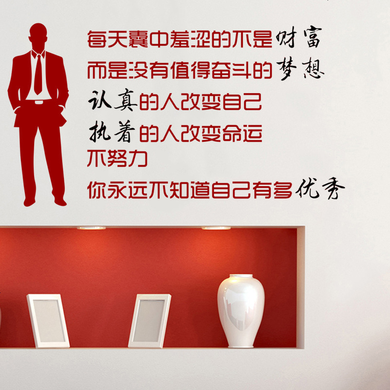 宿舍班级装饰墙贴公司企业办公室文化墙布置贴纸励志激励标语口号