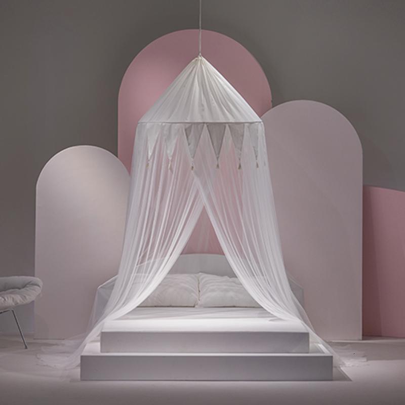 家柏饰(corated)吊顶蚊帐吊挂式圆顶落地公主风卧室床幔家用夏季2m2.