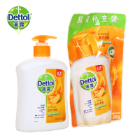 滴露(Dettol)洗手液自然清新500g+送300g补充装