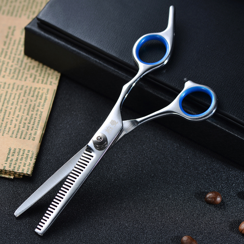 柏曼平剪刀牙剪刀美妆工具美发工具蓝环理发剪刀美发剪发刘海剪头发