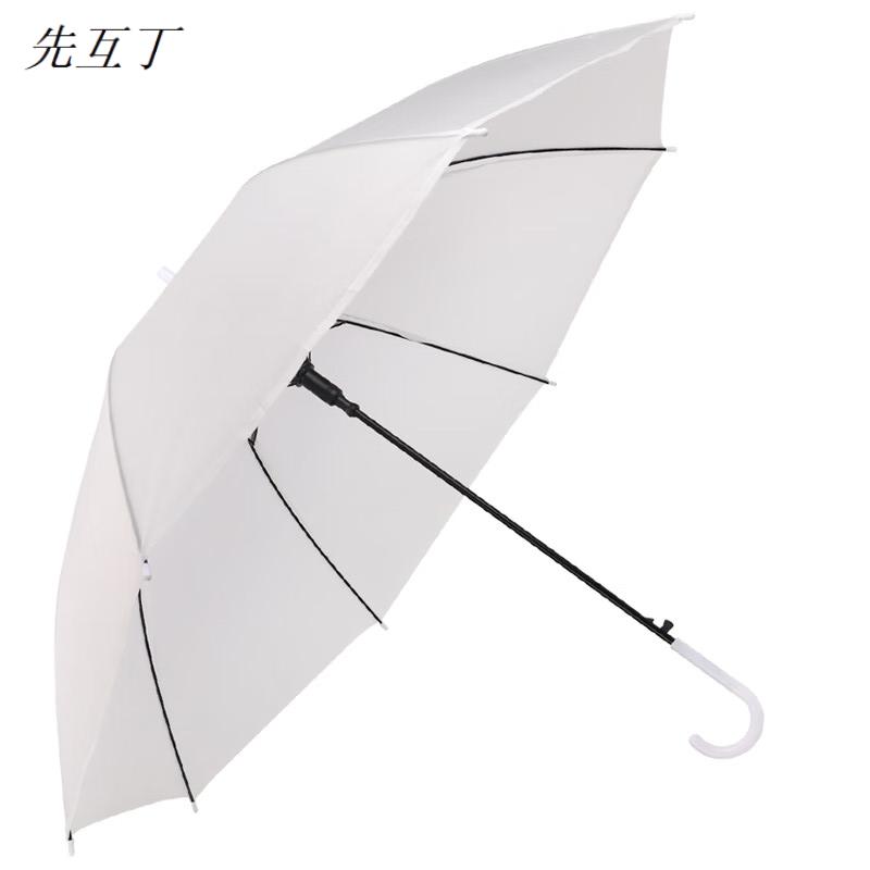 先互丁 一次性透明伞磨砂伞 100cm*8骨 把高清大图