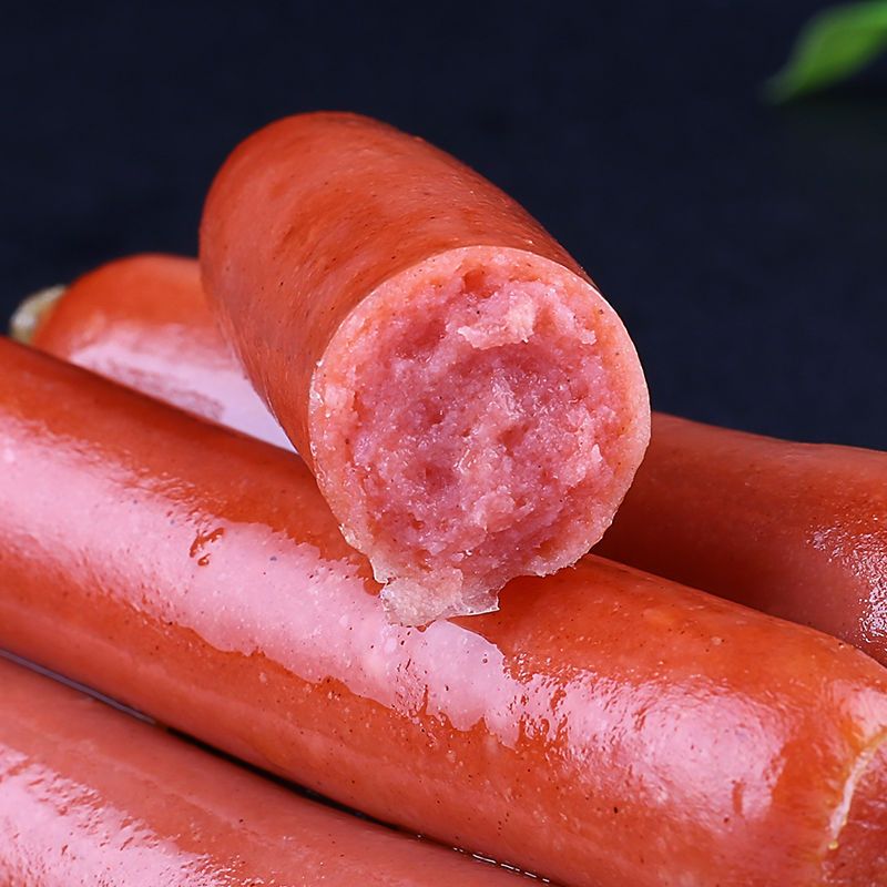 脆骨肠50根烤肠热狗肉肠根台湾风味香肠批发火山石烤肠手抓饼火腿肠