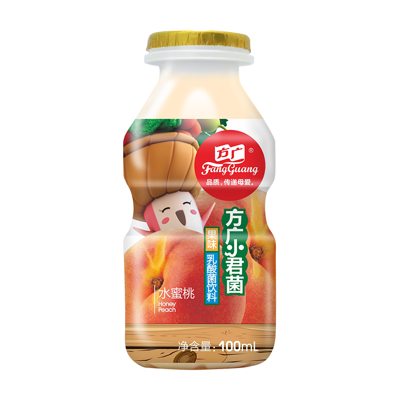 方广 宝宝酸奶 小君菌果味乳酸菌饮料 水蜜桃味 常温 果汁 100ML/瓶*4套装