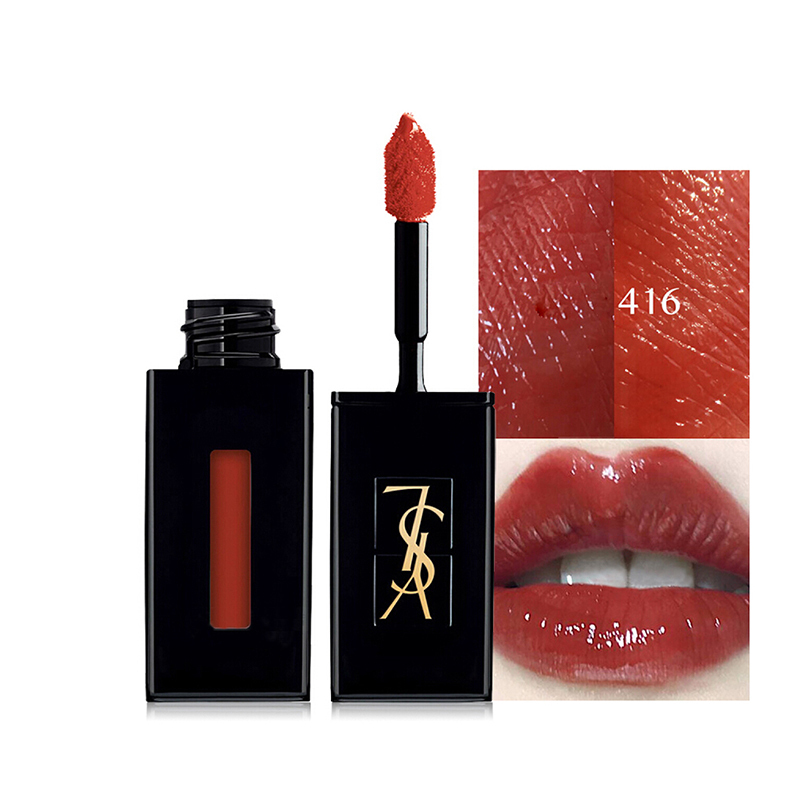 YSL 圣罗兰 黑管唇釉唇彩5.5ml 416 番茄红 Yves Saint Laurent