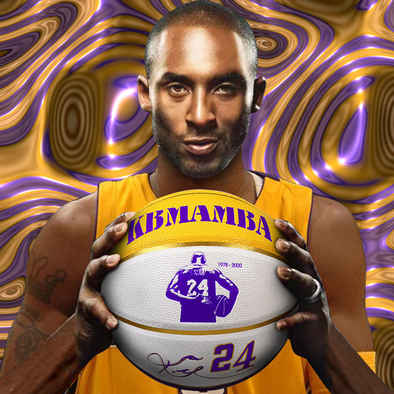 科比签名篮球紫金湖人队24黑曼巴纪念款7号室外软皮耐磨