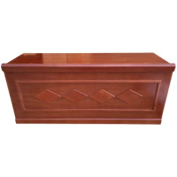 定制会议室桌椅组合实木皮单双人三人主席台 红胡桃1.4*0.6*0.7.5