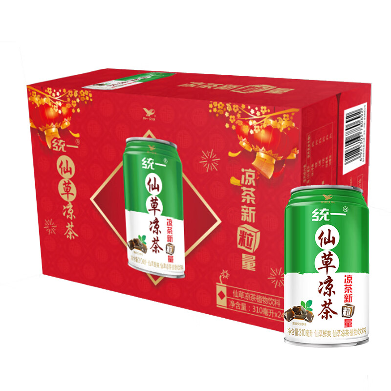 统一 仙草凉茶植物饮料 310ml*24罐/箱