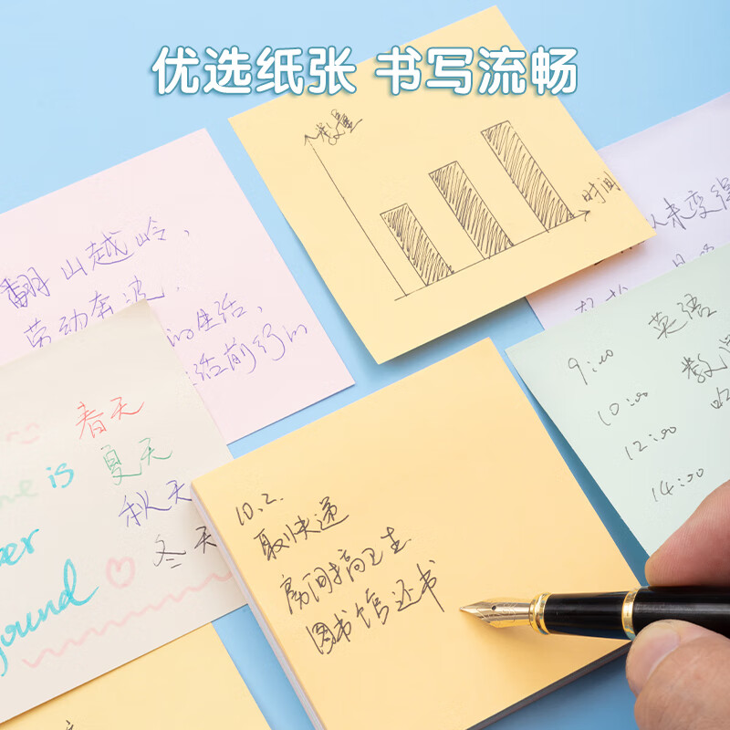 晨光(M&G) YS-231 文具100页/包 便利贴 76*76mm粘性标签贴 12包装/盒高清大图