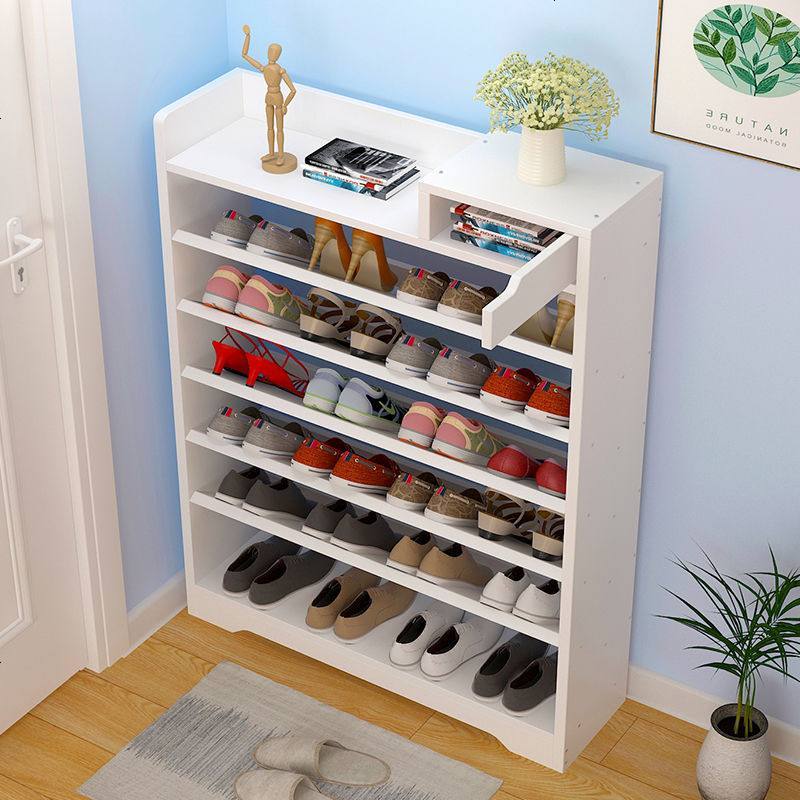 卓禾简易收纳鞋架多层防尘经济型省空间家用鞋柜口小鞋架 B款75CM钛白六层图片