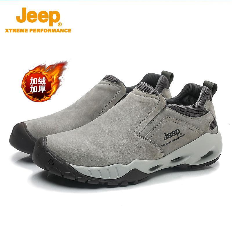 jeep吉普秋冬款男士户外潮流休闲时尚浅口低帮男鞋简约透气套脚鞋子