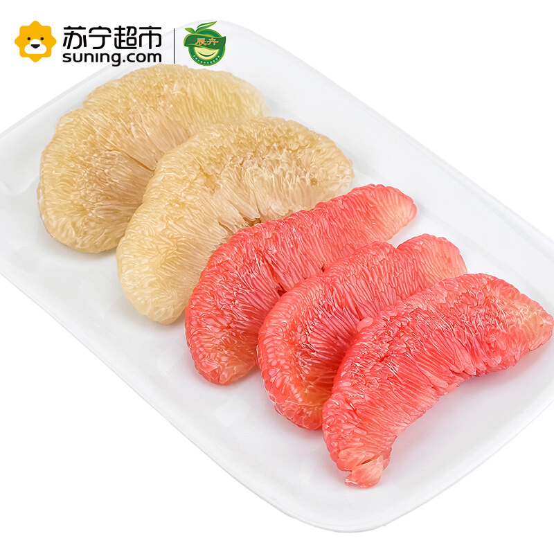 展卉 精品琯溪蜜柚 鸳鸯柚子2粒 1红1白 1.展卉 鸳鸯柚子(红心+白心) 2个装 总重量1.8-2.5kg 新鲜水果
