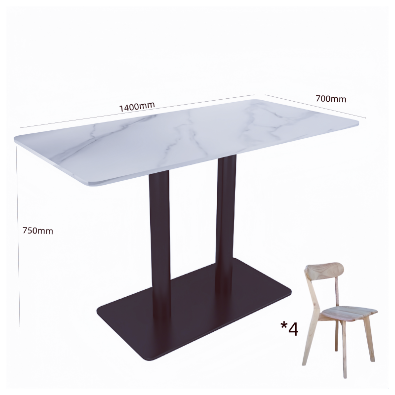妙礼餐桌椅四椅1.4米套高清大图
