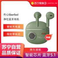 冇心净忆系列真无线蓝牙耳机双耳半入耳式降噪隐形迷你小型运动可爱女士款超长待机续航适用于苹果华为通用-T11复古绿