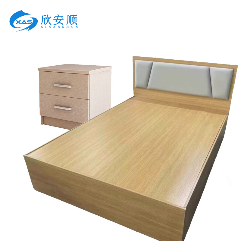 欣安顺 1.2M床 1200*2000*1000mm(含床垫+床头柜)套高清大图