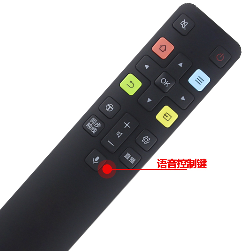 电视语音遥控器RC801C 55T1YP 55T2YP 55/65T3M 55/65Q2M通用启朝原装高清大图