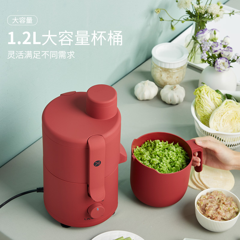利仁(Liven)CX-81菜馅机家用碎菜机电动打菜机多功能切菜机绞菜机饺子馅料机剁菜机红色