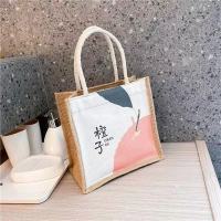 可爱手拎饭盒包手提便当包上班族防水午餐带饭包日式带拉链餐包 橙子