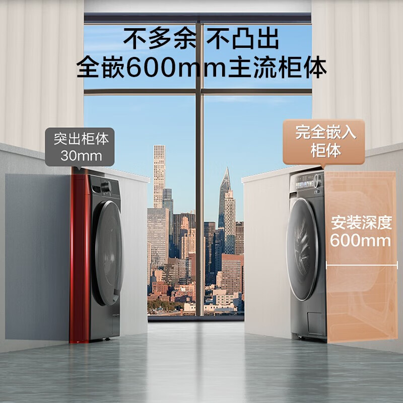 [官方正品]小天鹅小乌梅滚筒洗衣机10公斤水魔方防缠绕智能投放除菌除螨大筒径洗脱一体 TG100SC81