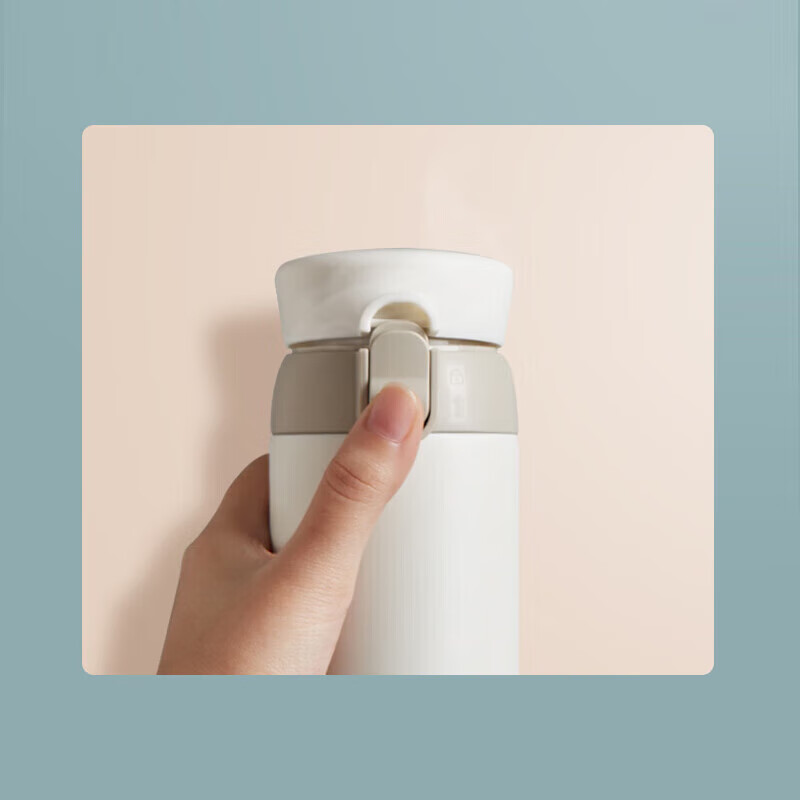 乐扣乐扣(LOCK&LOCK)憧憬弹跳保温杯316不锈钢保温保冷男女学生随手水杯子450ML黑色 LHC3240高清大图